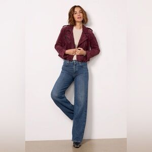 Blanknyc faux suede moto jacket